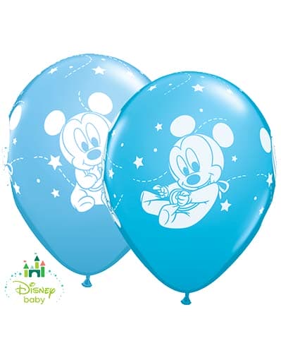 (image for) 11" Disney Baby Mickey Stars Latex Balloons 25pk
