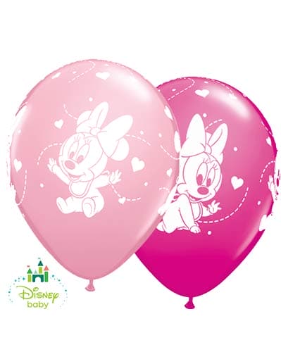 (image for) 11" Disney Baby Minnie Hearts Latex Balloons 25pk