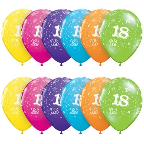 (image for) 11" 18 Tropical Assorted Latex Balloons 25pk