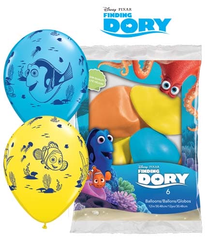 (image for) 11" Disney Finding Dory Latex Balloons 6pk