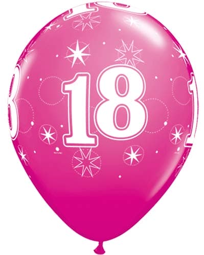(image for) 11" 18 Wild Berry Sparkles A Round Latex Balloons 25pk