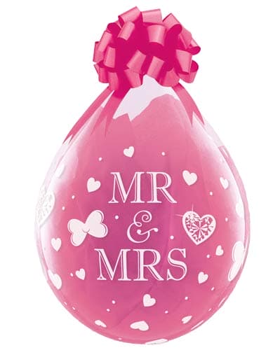 (image for) 18" Mr And Mrs Stuffing Latex Balloons 25pk