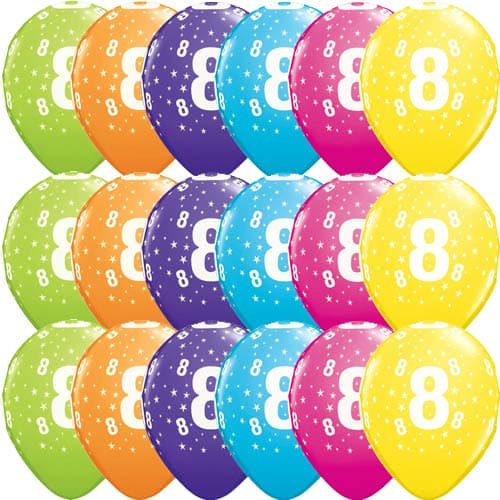 11" 8 Stars Tropical Assorted Latex Balloons 25pk