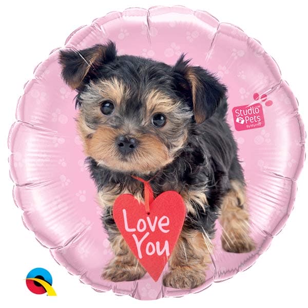 18" Love You Terrier Foil Balloons