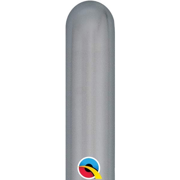 260q Chrome Silver Modelling Balloons 100pk