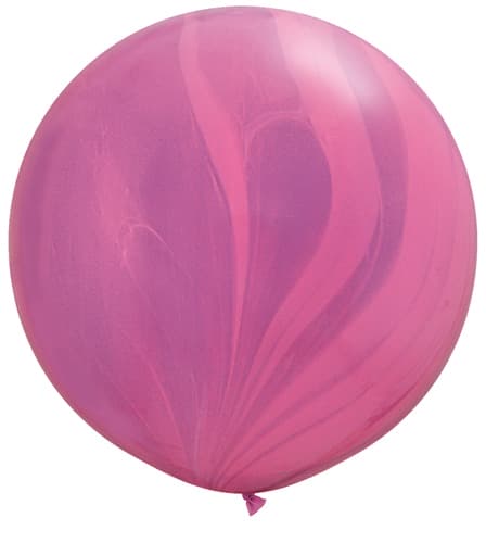 (image for) 30" Pink & Violet Rainbow Super Agate Balloons 2pk