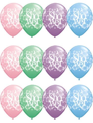 (image for) 11" Heavenly Baby Shower Latex Balloons 25pk