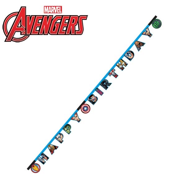 Might Avengers Happy Birthday Banner