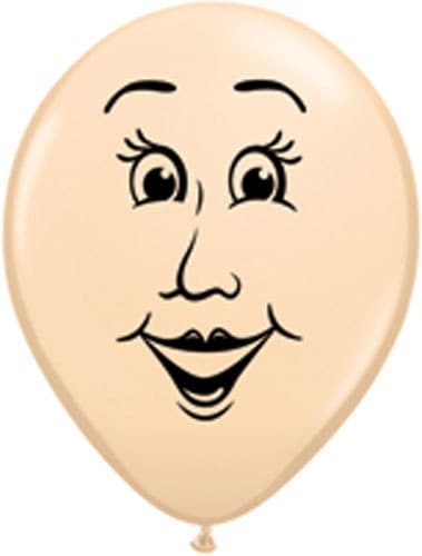 (image for) 5" Womans Face Latex Balloons 100pk