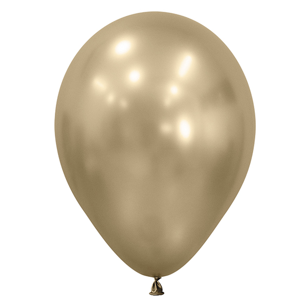 (image for) 12" Silk Gold Dust Latex Balloons 50pk