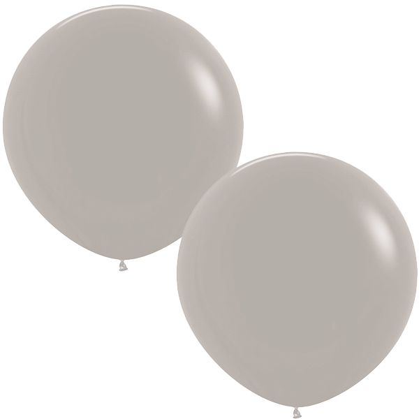 (image for) 24" Fashion Grey Latex Balloons 10pk
