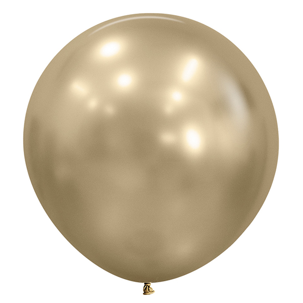 (image for) 24" Silk Gold Dust Latex Balloons 3pk