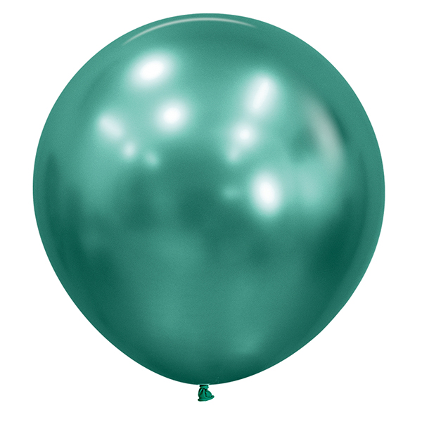 24" Reflex Aurora Green Latex Balloons 3pk