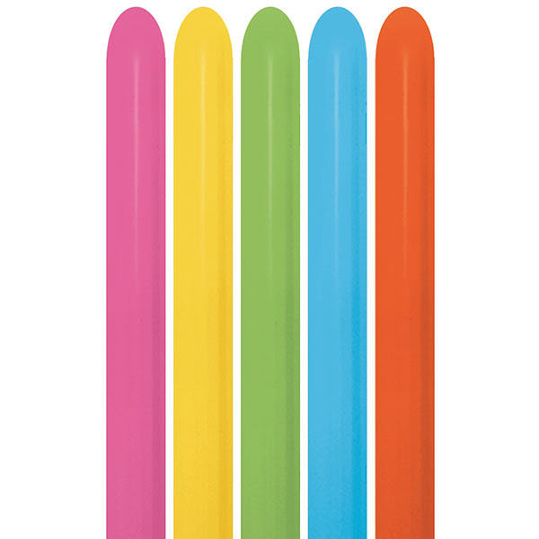 260 Tropical Assorted Modelling Latex Balloons 100pk