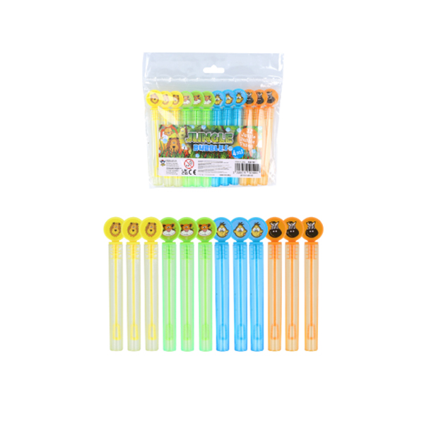 Jungle Animal Mini Party Bubble Tubes 12pk