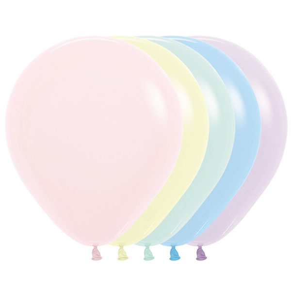 (image for) 5" Pastel Matte Assorted Latex Balloons 50pk