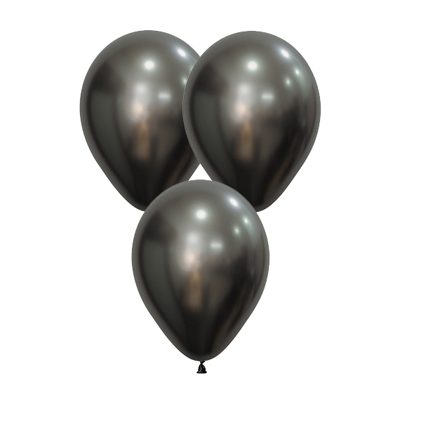 (image for) 5" Silk Midnight Grey Latex Balloons 50pk