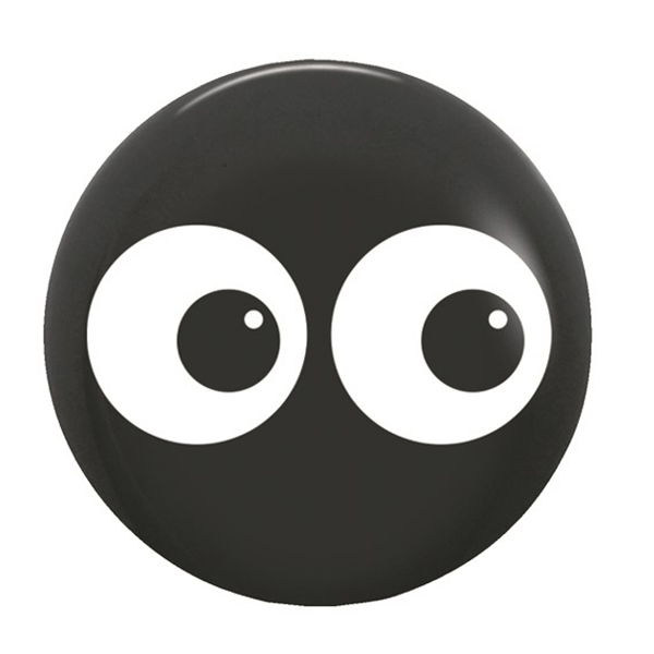 (image for) 5" Black Double Eyes Latex Balloons 50pk