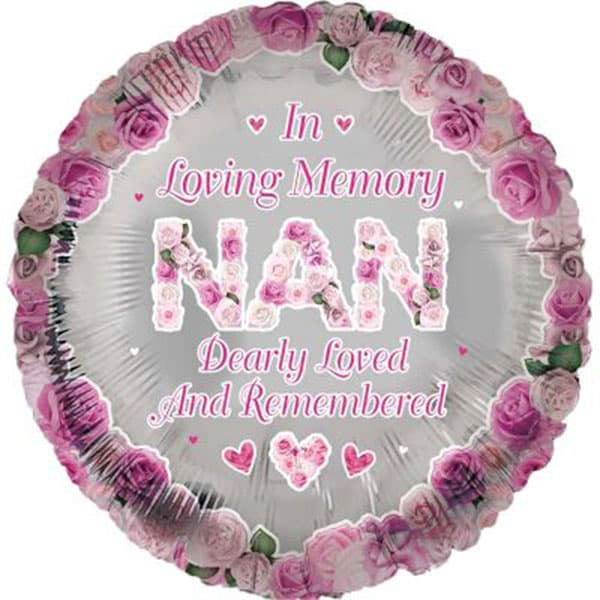 (image for) 18" In Loving Memory Nan Foil Balloons