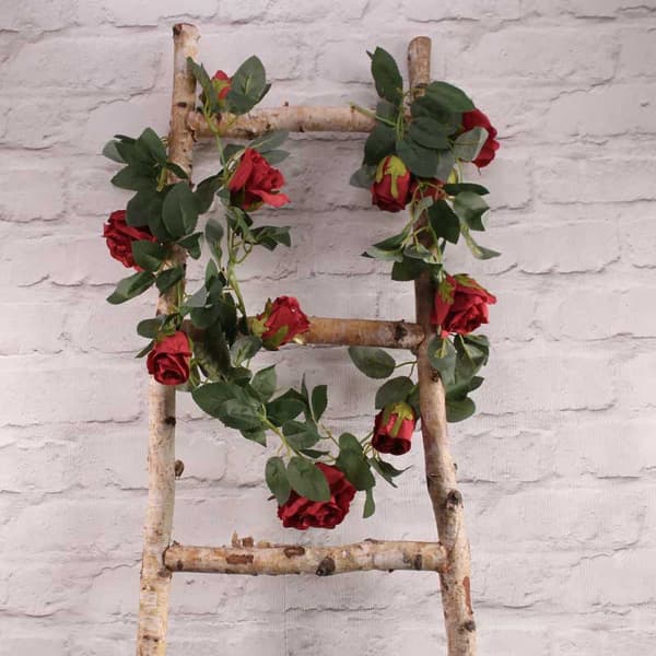 Red Artificial Rose Garland