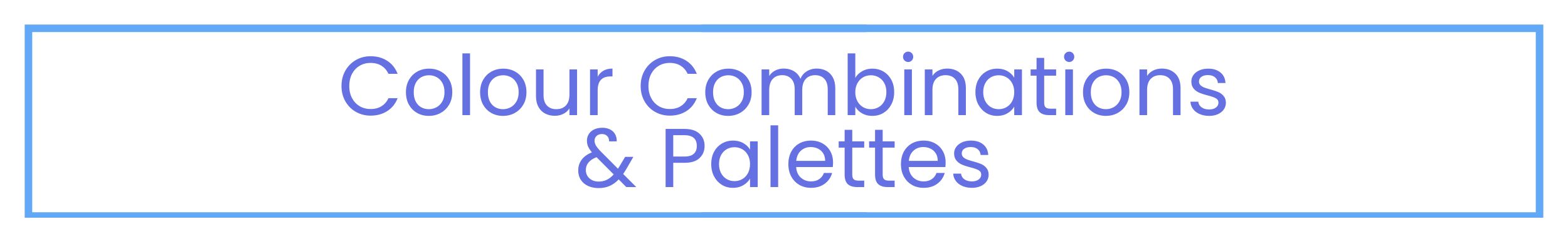 (image for) Colour Combinations & Palettes