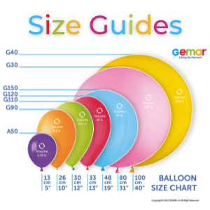 (image for) Gemar Balloons Size Guide