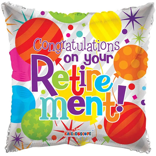 18" Congratulations On Your Retirement Foil Balloon