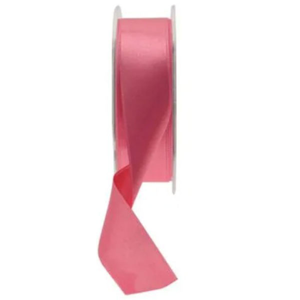 Pink Double Faced Satin Ribbon 25mm x 20m