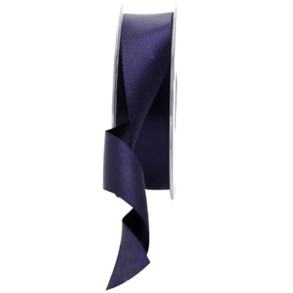 (image for) Navy Blue Double Faced Satin Ribbon 25mm x 20m