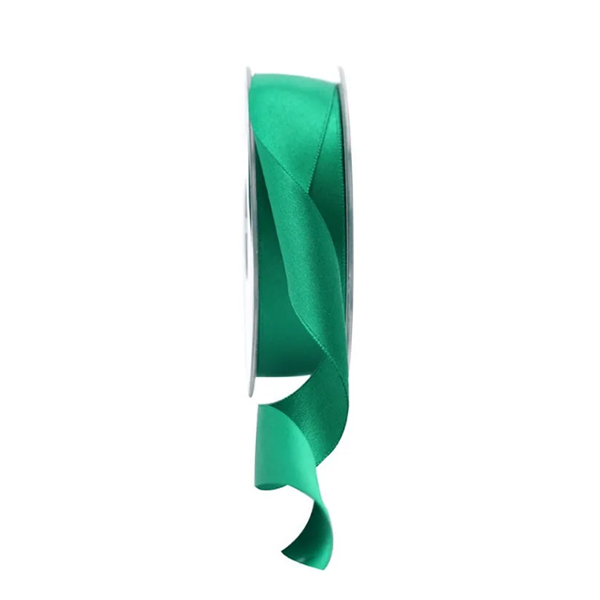 Emerald Green Double Faced Satin Ribbon 25mm x 20m