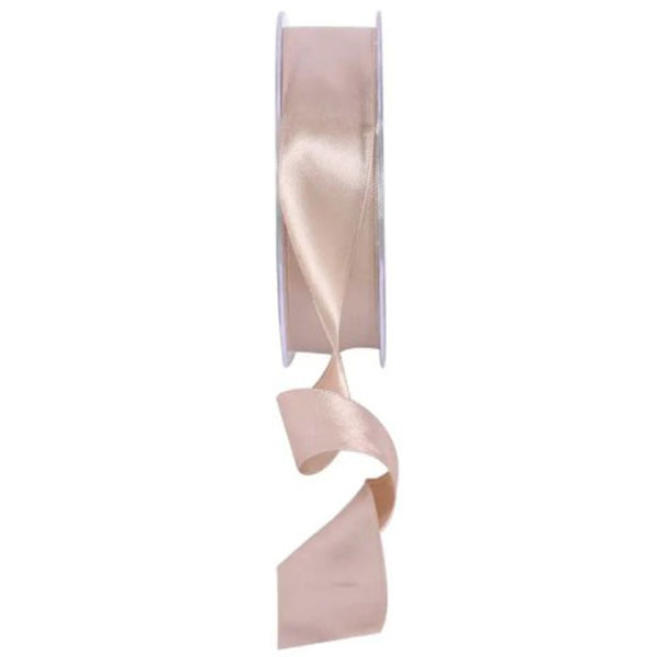 (image for) Beige Double Faced Satin Ribbon 25mm x 20m