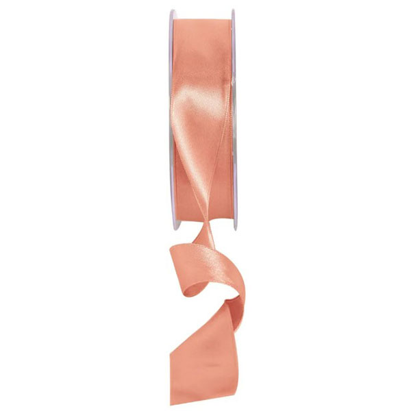 (image for) Rose Gold Double Faced Satin Ribbon 25mm x 20m