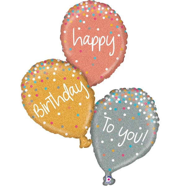 (image for) Rose Gold Happy Birthday To You Balloons Supershape Balloons