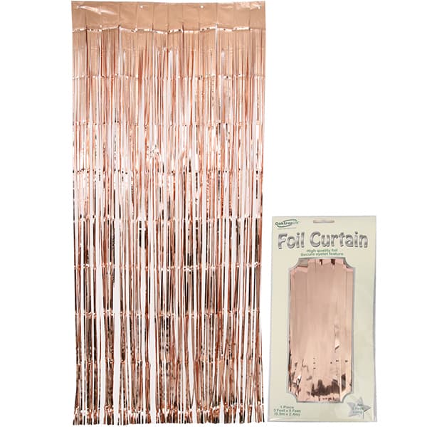 Metallic Rose Gold Foil Door Curtain