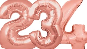 (image for) Rose Gold Large Number Balloons