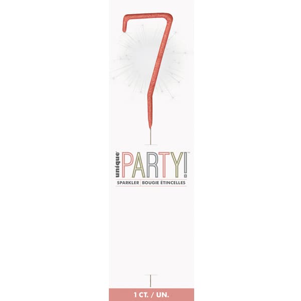 7" Rose Gold Number 7 Sparklers