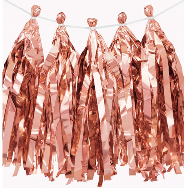 Rose Gold Foil Tassel Garland