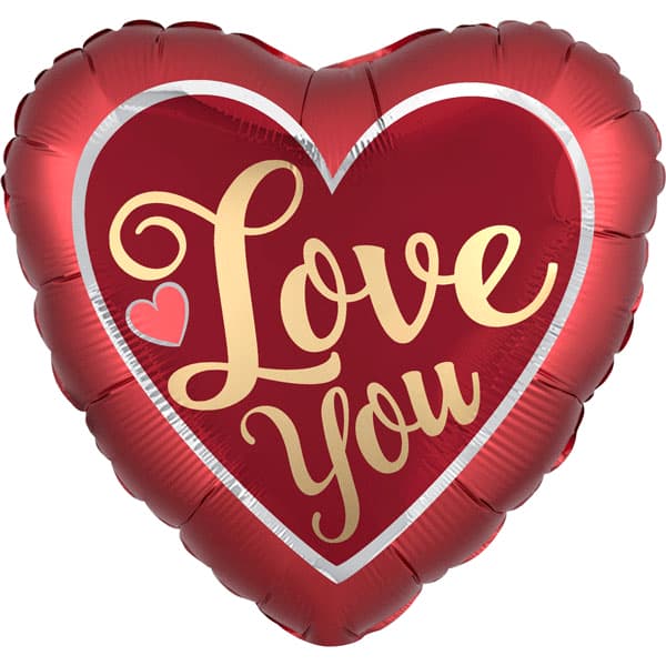 18" Satin Infused Love You Foil Balloons