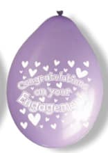10" Engagement Latex Balloons 6 Packs Of 10