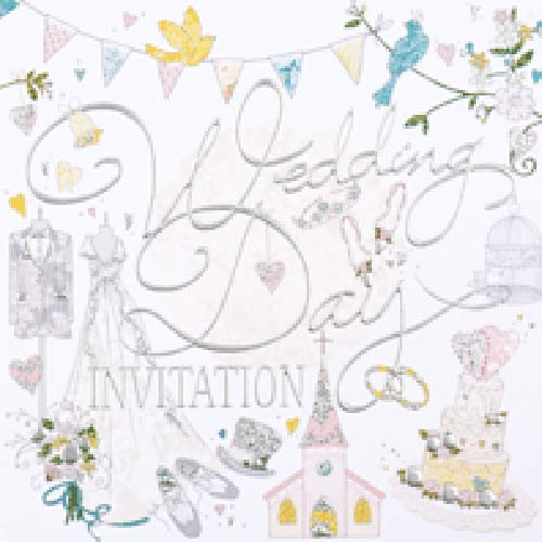 (image for) Stylish Wedding Day Invitation Cards 6pk