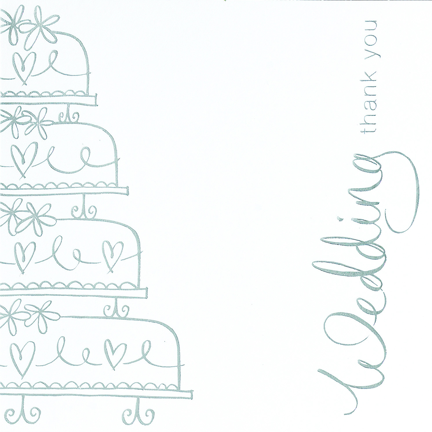 (image for) Wedding Cake Thank You Cards 6pk