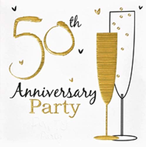 (image for) 50th Anniversary Invitation Cards 6pk