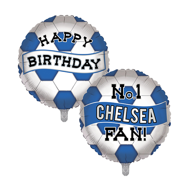 (image for) 18" Chelsea Birthday Football Foil Balloons