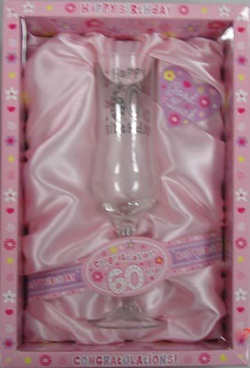 60th Birthday Tulip Glass