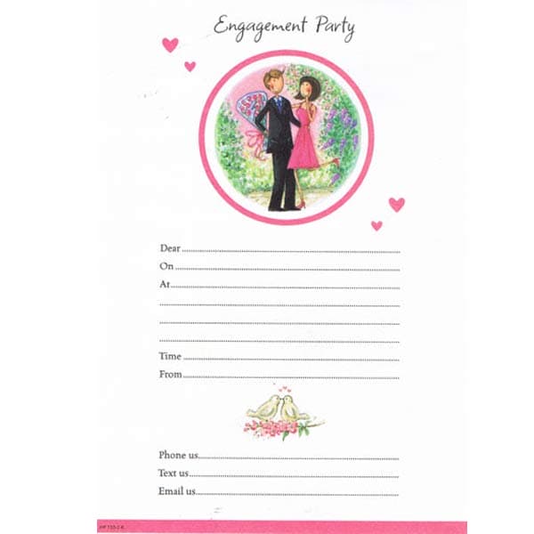 (image for) Pink Engagement Party Invitations 20pk