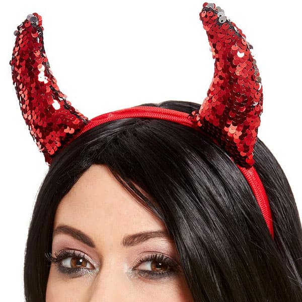 Sequin Devil Horns