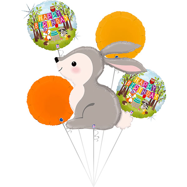 Woodland Bunny Birthday Bouquet Set Balloons