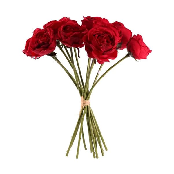 Red Tea Rose Bunch x12