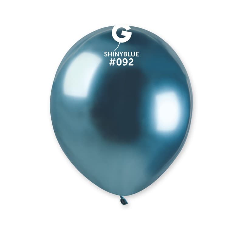 (image for) 5" Shiny Blue Latex Balloons 50pk