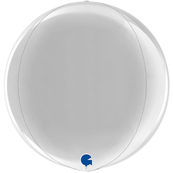 15" Silver Globe Foil Balloons